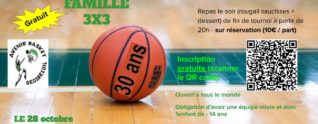 TOURNOI DE BASKET FAMILLE 3×3