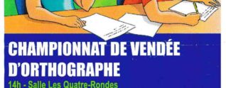 CHAMPIONNAT DE VENDEE D’ORTHOGRAPHE / 21 OCTOBRE / AIZENAY