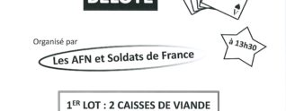 CONCOURS DE BELOTE PAR LES AFN et SOLDATS DE FRANCE – 27 JANVIER